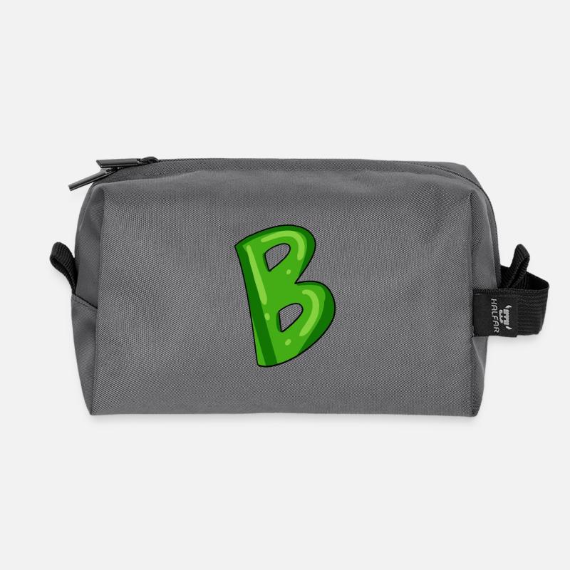 B - Recycled Toiletry Zip Bag - anthracite