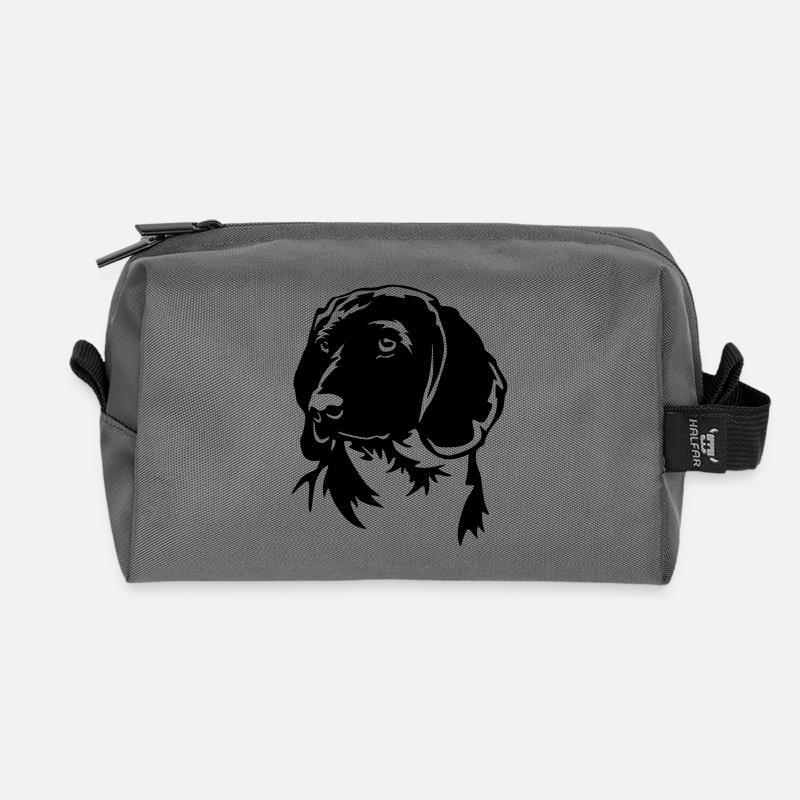 Bayerischer Gebirgsschweißhund Kopf - Recycelte Kulturtasche - Anthrazit