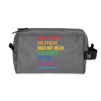 LGBT - Gleiche Rechte für andere - Recycelte Kulturtasche - Anthrazit - Vorne