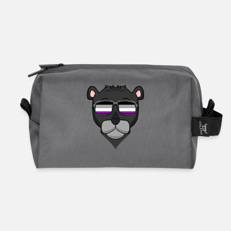 Asexuell Lgbt Schwarzer Panther Asexualität - Recycelte Kulturtasche - Anthrazit
