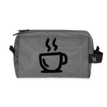 hot cup - Recycled Toiletry Zip Bag - anthracite - Front