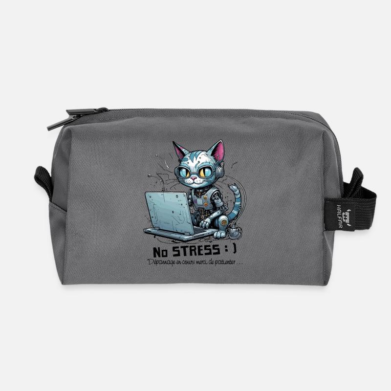 Geekiger Computer-Chat, Computer-Humor - Recycelte Kulturtasche - Anthrazit