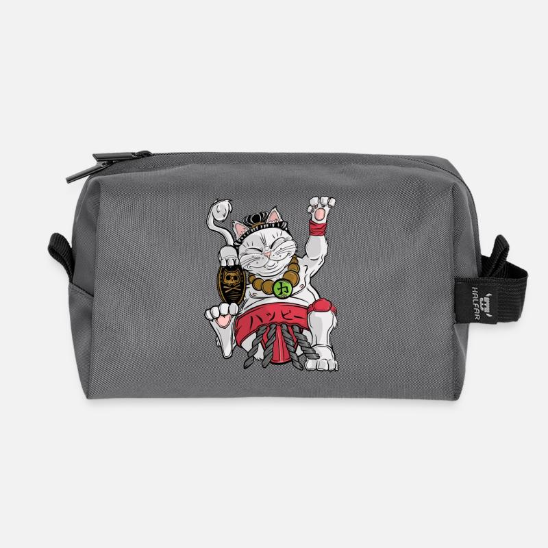 Maneki-neko Sumo - Recycelte Kulturtasche - Anthrazit