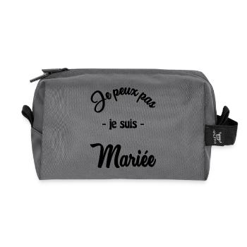 I CAN'T I'M MARRIED - Recycled Toiletry Zip Bag - anthracite - Front