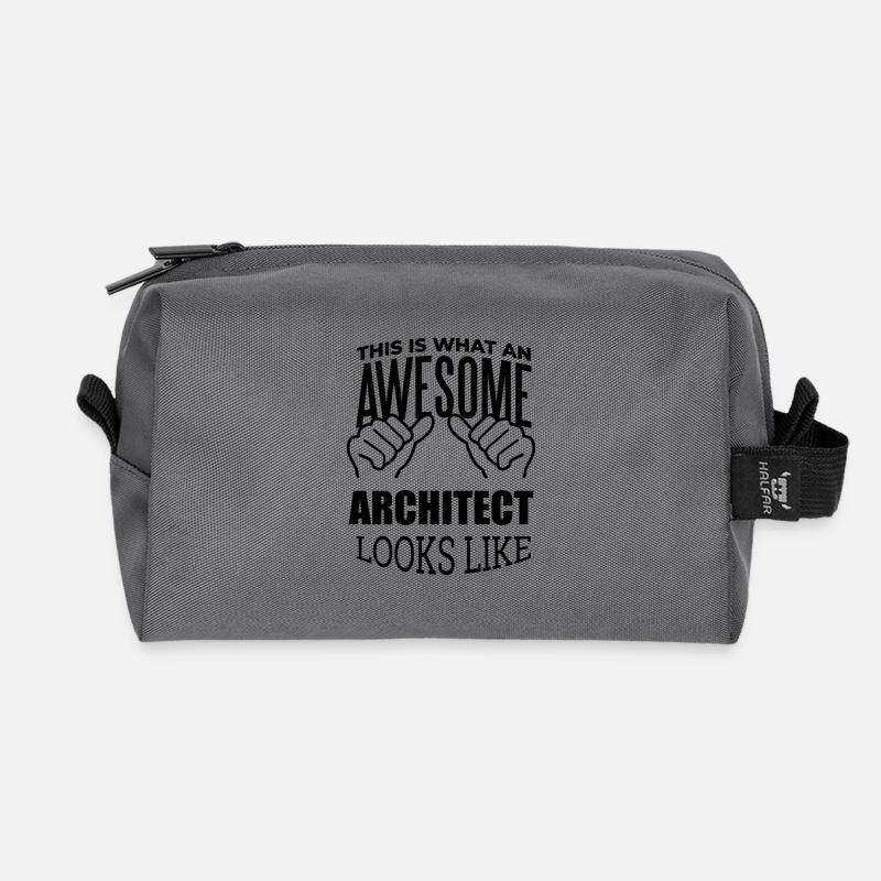 Architect - Recycled Toiletry Zip Bag - anthracite