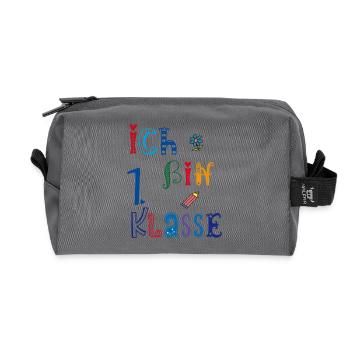 I'm First Class - Recycled Toiletry Zip Bag - anthracite - Front