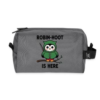 Robin Hoot Funny - Recycled Toiletry Zip Bag - anthracite - Front