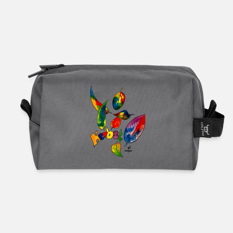 Regenbogenherbst - Recycelte Kulturtasche - Anthrazit