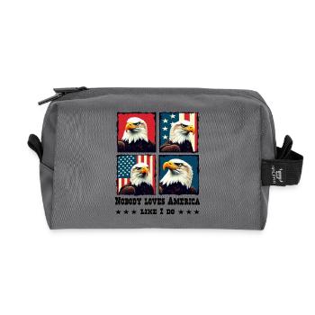 Pygargue à tête blanche - Trousse de toilette en tissu recyclé - anthracite - Devant