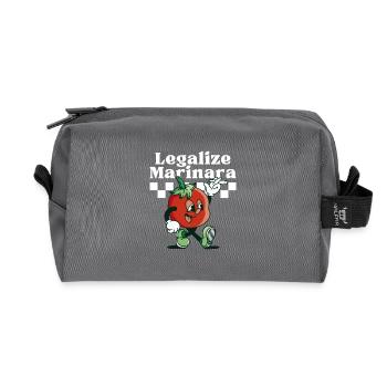 Legalize Marinara - Recycled Toiletry Zip Bag - anthracite - Front