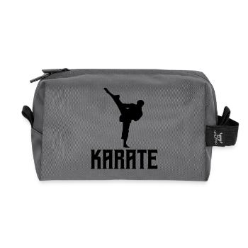 Karaté - Trousse de toilette en tissu recyclé - anthracite - Devant