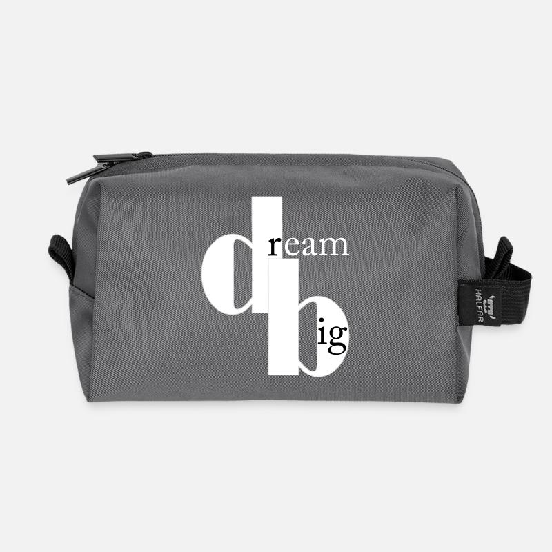 dream big - Recycelte Kulturtasche - Anthrazit