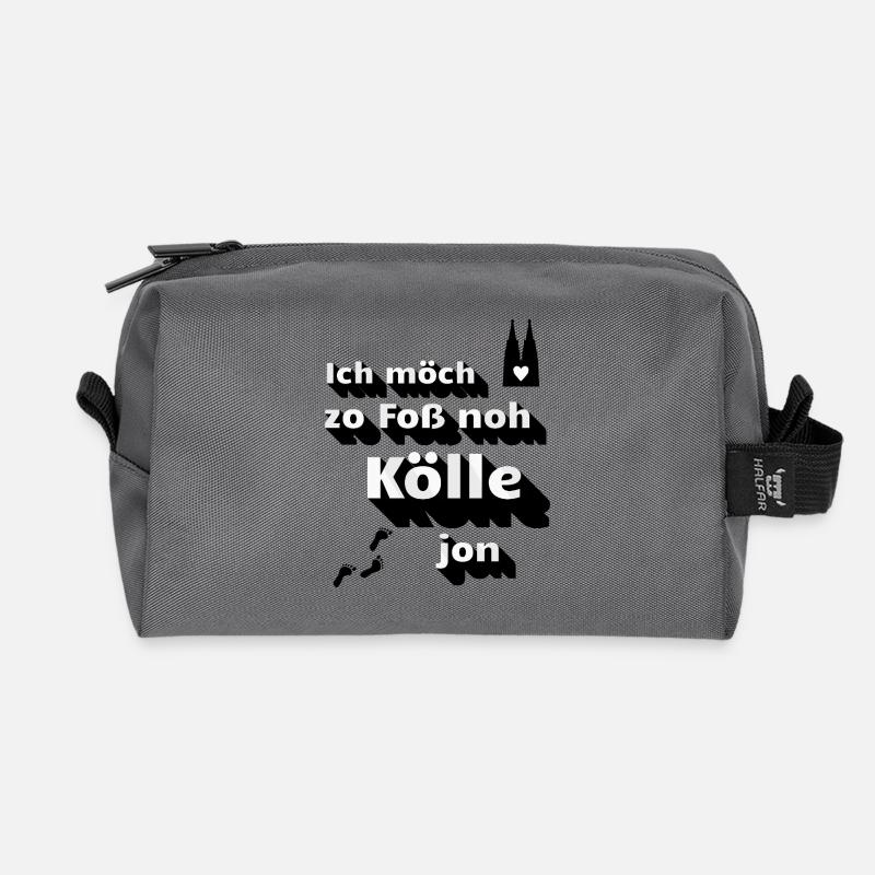 Köln Kölner Veedel Kölsch Kölner Dom Kölle Lustig - Recycelte Kulturtasche - Anthrazit