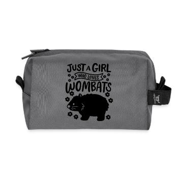 Just a girl who loves wombats - Recycelte Kulturtasche - Anthrazit - Vorne