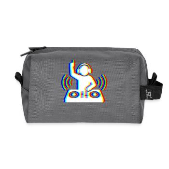 Glitch DJ – Beat Creator - Recycelte Kulturtasche - Anthrazit - Vorne