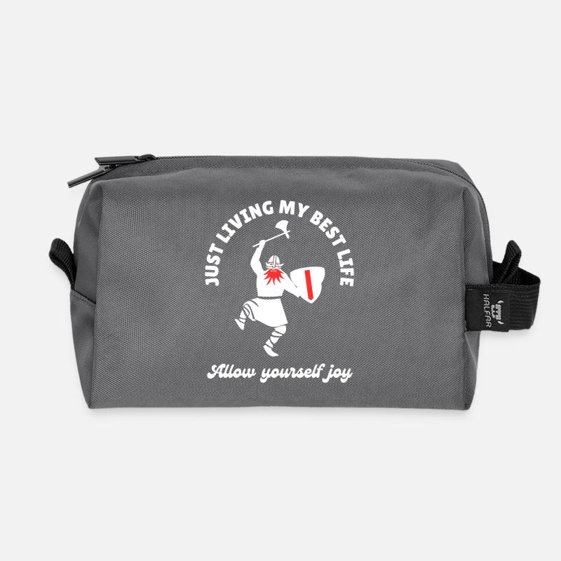 Enjoy - Recycled Toiletry Zip Bag - anthracite