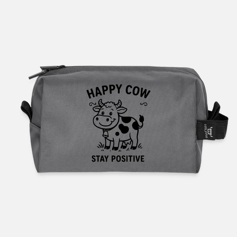 happycow - Recycelte Kulturtasche - Anthrazit