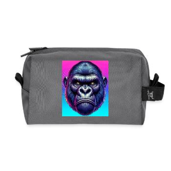 gorilla - Recycled Toiletry Zip Bag - anthracite - Front