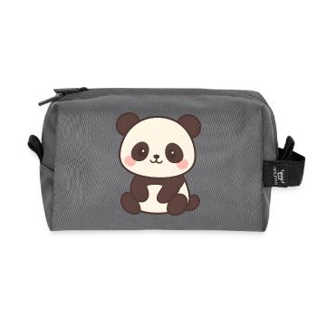 Mignon Panda Kids Design - Trousse de toilette en tissu recyclé - anthracite - Devant