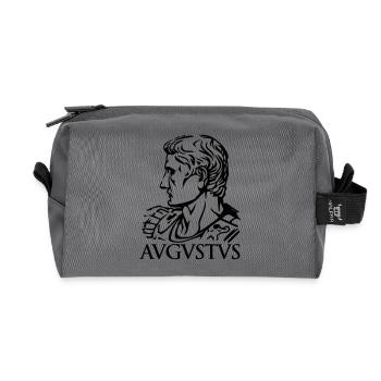 Augustus Römischer Kaiser "AVGVSTVS" Geschichte Tribut - Recycelte Kulturtasche - Anthrazit - Vorne