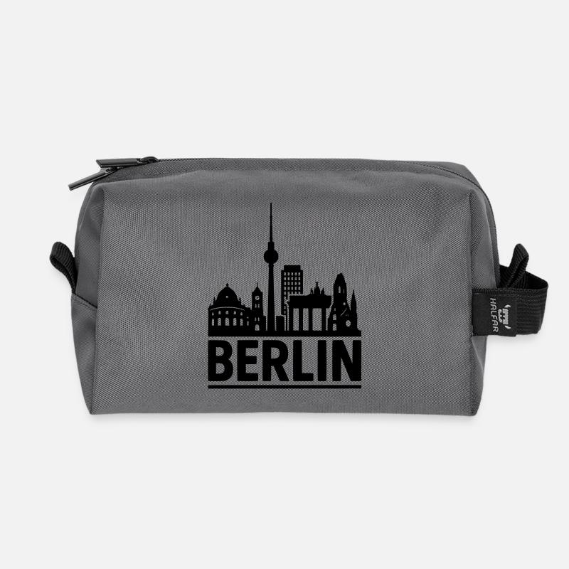 Berlin Skyline Hauptstadt - Recycelte Kulturtasche - Anthrazit
