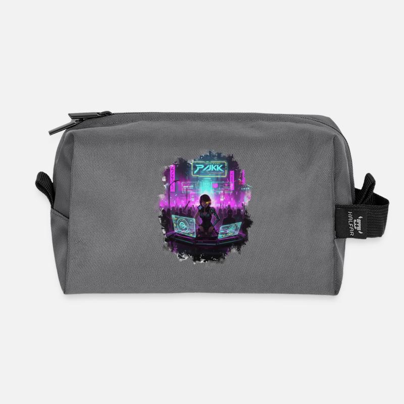 Cyberpunk_DJ_Party - Recycelte Kulturtasche - Anthrazit