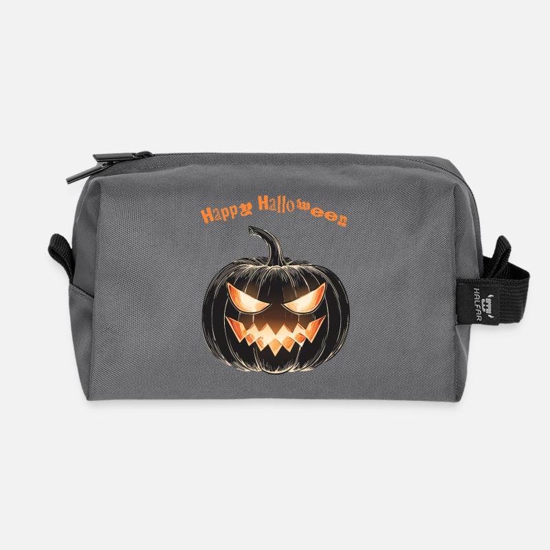 Happy Halloween - Recycelte Kulturtasche - Anthrazit