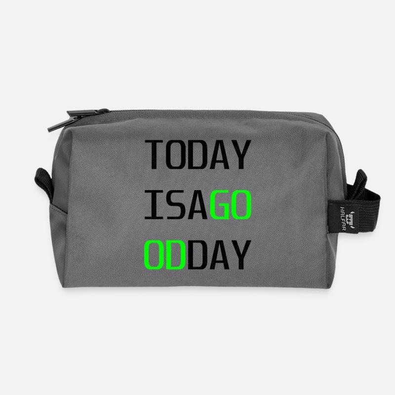 Todayisagoodday - Recycelte Kulturtasche - Anthrazit