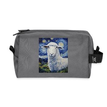 Mouton style Van Gogh Nuit étoilée - Trousse de toilette en tissu recyclé - anthracite - Devant