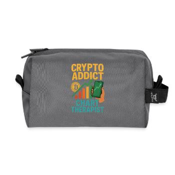 Krypto-Chart-Therapeut, Investieren - Recycelte Kulturtasche - Anthrazit - Vorne