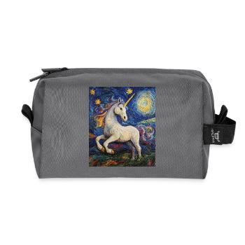 Einhorn Einhörner Licorne Style Van Gogh - Trousse de toilette en tissu recyclé - anthracite - Devant