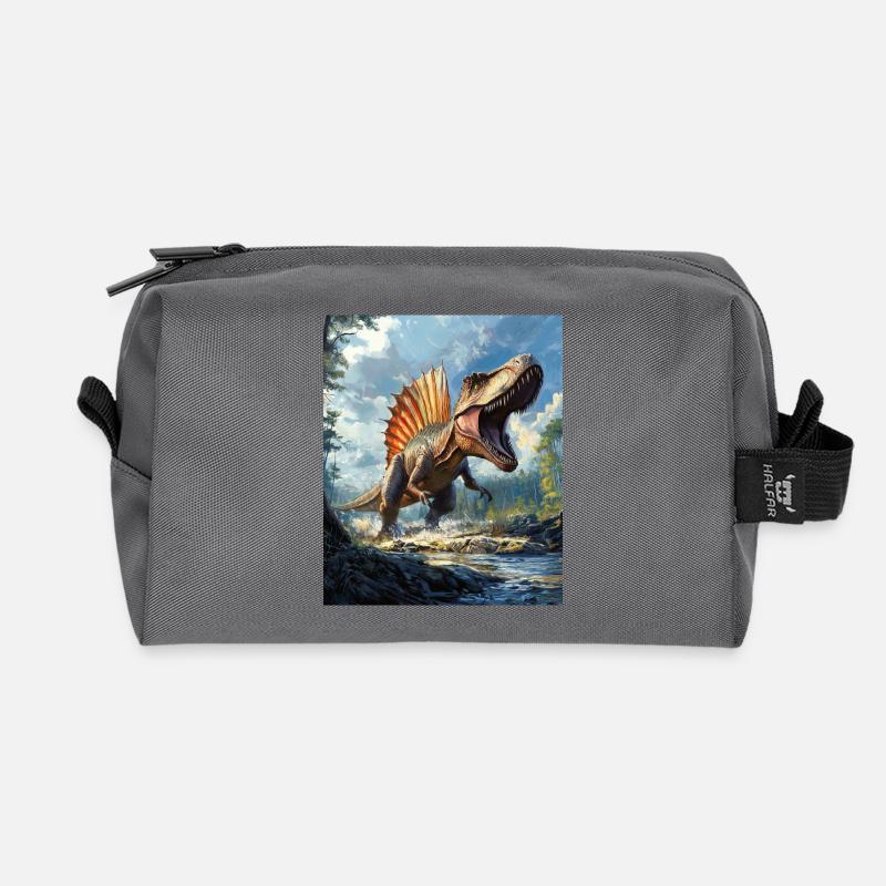 Spinosaurus - Recycelte Kulturtasche - Anthrazit