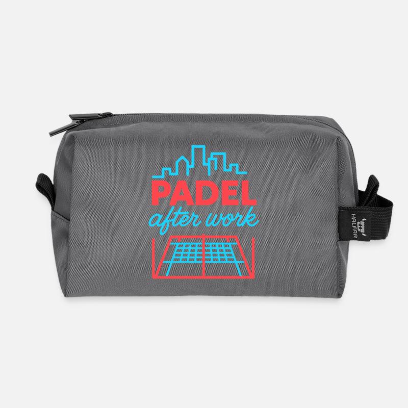 Padel After Work - Recycled Toiletry Zip Bag - anthracite