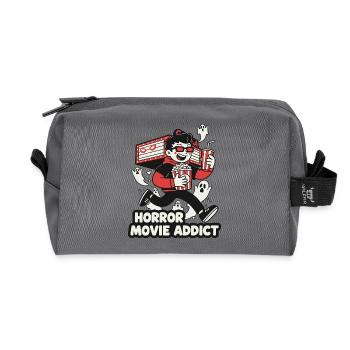 Horror Movie Addicted Moviegoer - Recycled Toiletry Zip Bag - anthracite - Front