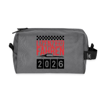Driving License 2026 Driving Test Driving License Test - Recycled Toiletry Zip Bag - anthracite - Front