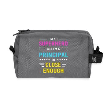 Headmaster Head of School Principal Director - Recycled Toiletry Zip Bag - anthracite - Front