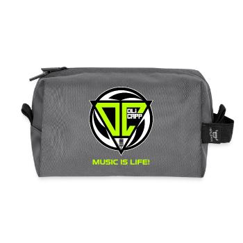 OLI CAPP - MUSIC IS LIFE LOGO - Trousse de toilette en tissu recyclé - anthracite - Devant