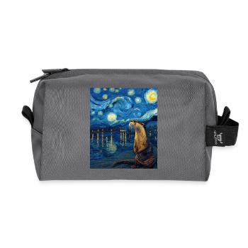 Loutre Van Gogh - Trousse de toilette en tissu recyclé - anthracite - Devant