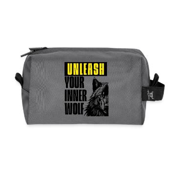 Libérez le loup - Trousse de toilette en tissu recyclé - anthracite - Devant