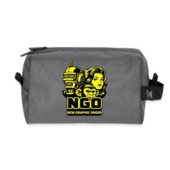 NGO Neon Pop Retro Portraits - Recycelte Kulturtasche - Anthrazit - Vorne