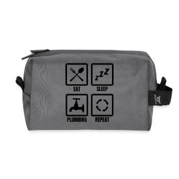 Installateur Tagesablauf - Recycelte Kulturtasche - Anthrazit - Vorne