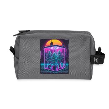 Retro Grower - Recycelte Kulturtasche - Anthrazit - Vorne