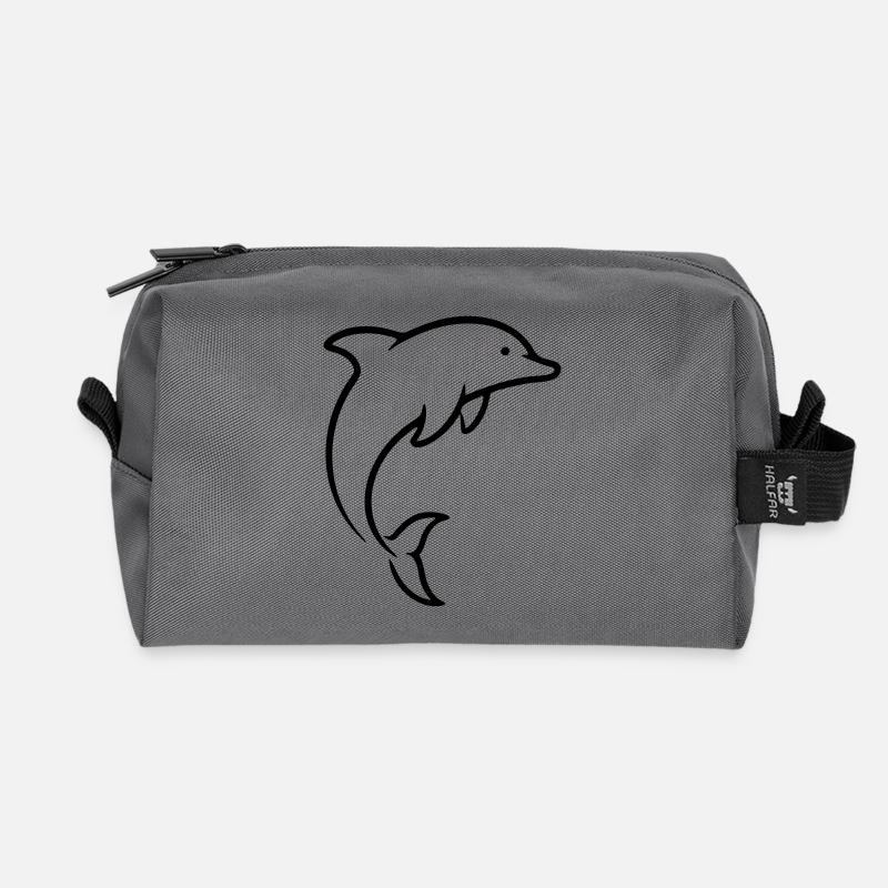 Delfin - Recycelte Kulturtasche - Anthrazit