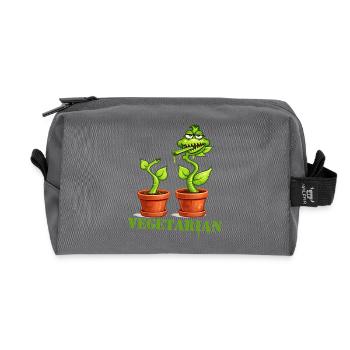 Vegetarische Fleischfressende Pflanze Cartoon - Recycelte Kulturtasche - Anthrazit - Vorne