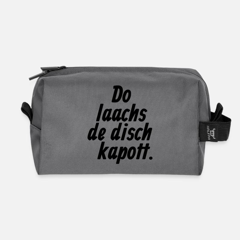 Do laachs de disch kapott - Kölsche §11 - Recycelte Kulturtasche - Anthrazit
