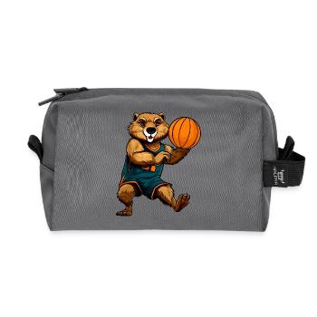 Le joueur de basket-ball Biber - Trousse de toilette en tissu recyclé - anthracite - Devant