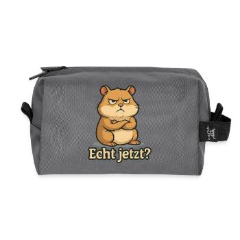 Vraiment, maintenant les hamsters - Trousse de toilette en tissu recyclé - anthracite - Devant