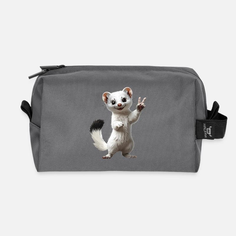 ermine - Recycled Toiletry Zip Bag - anthracite