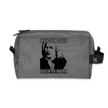 Non, fille Bach au travail - Trousse de toilette en tissu recyclé - anthracite - Devant