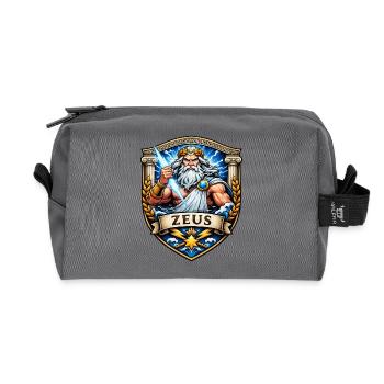 Zeus Thunderstorm Shield - Recycled Toiletry Zip Bag - anthracite - Front